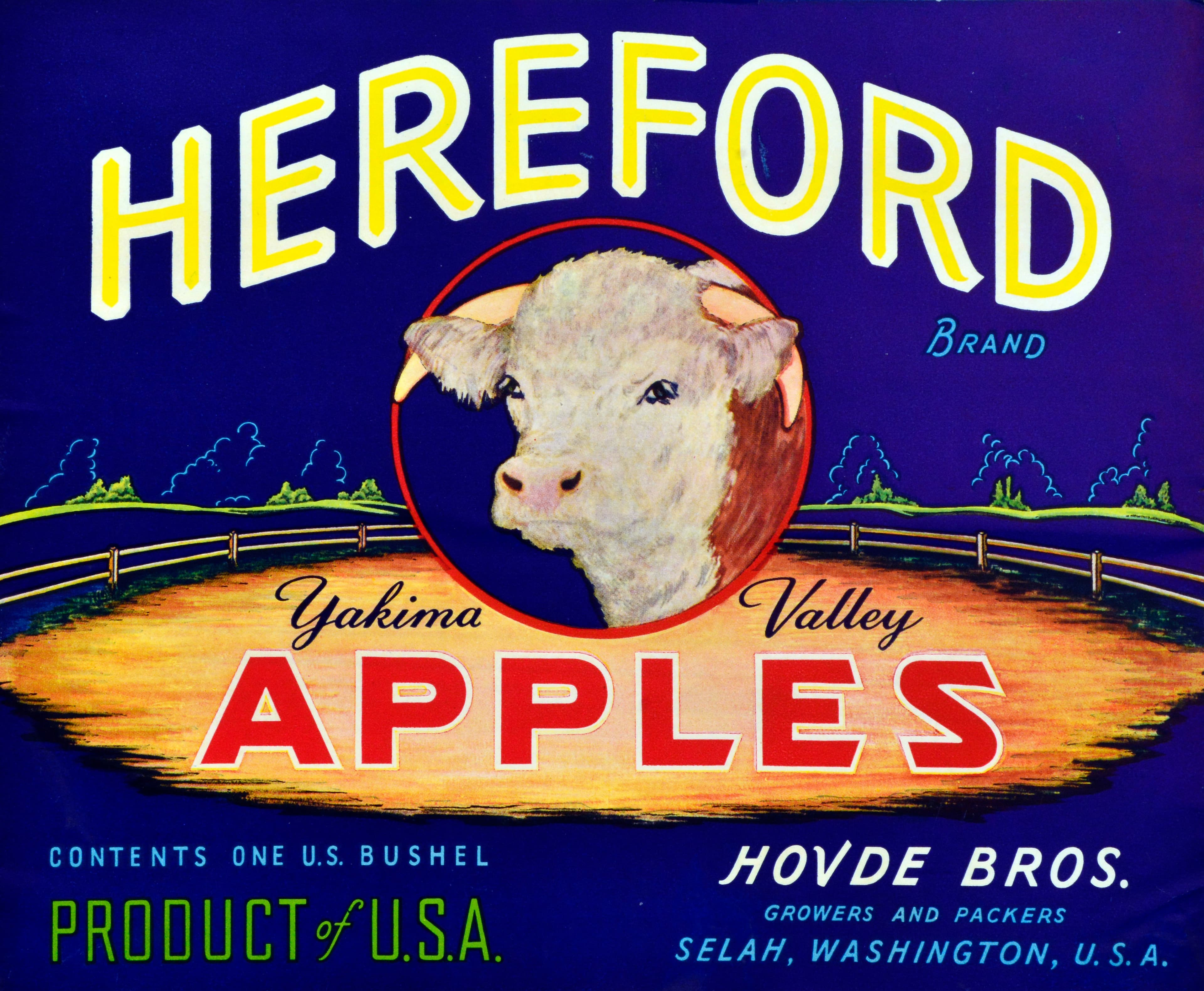 Herford Apple Crate Label